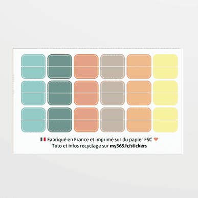 Tab stickers - 10 mm - A5 Planner for wholesale by My 365