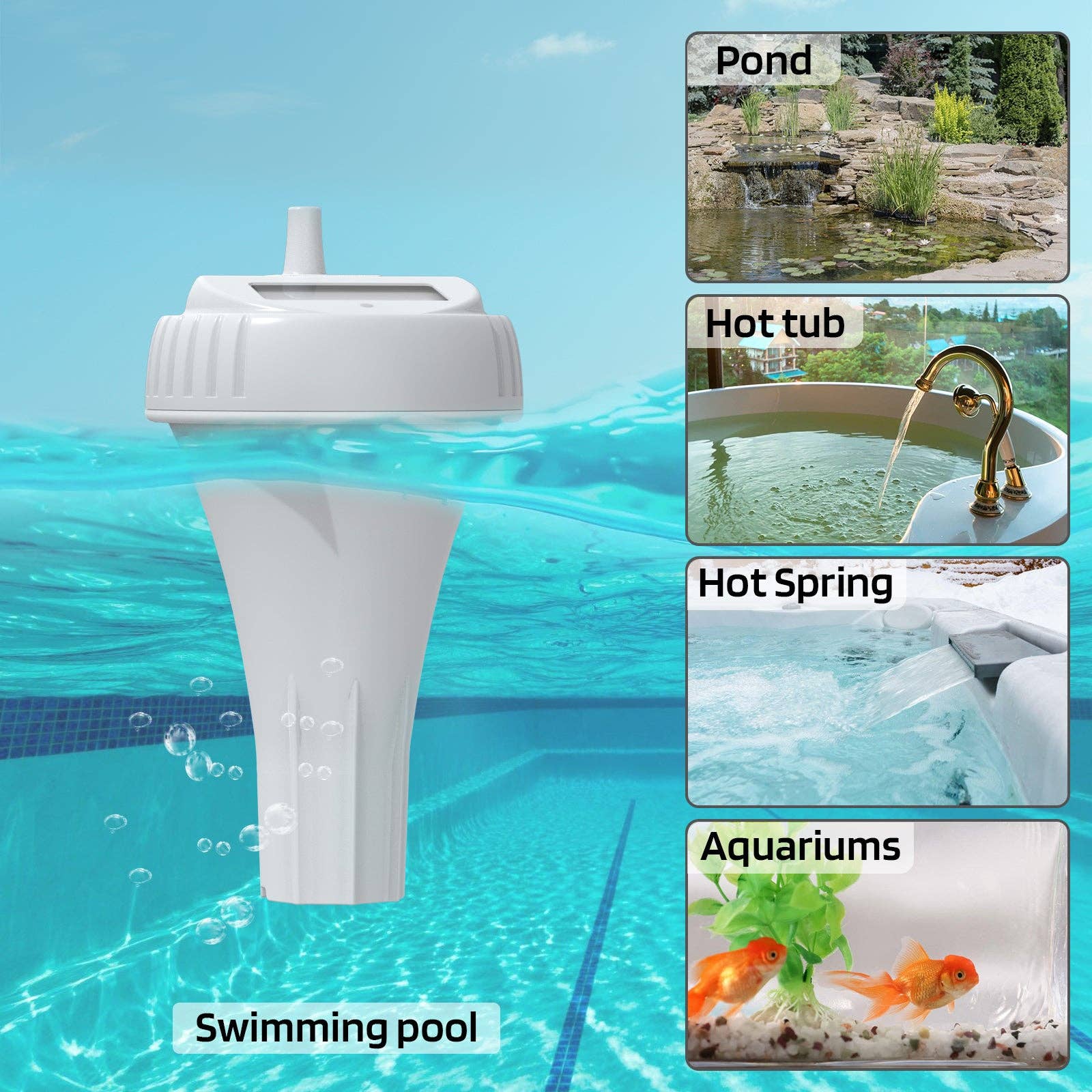 Radioddity - Wholesale Thermometer - Raddy PT-1 Wireless Water Thermometer | Digital Screen | IPX7 Waterproof | for Pools Hot Tubs Pond Bath3