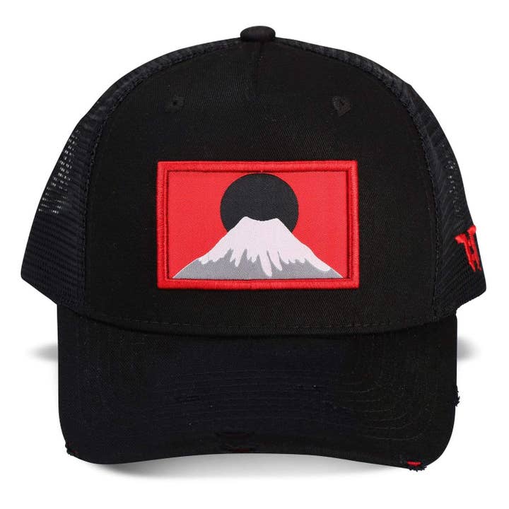Tokyo Time - Wholesale Trucker Hat - Unisex - Tokyo Time Mount Fuji Cap - Black/Red