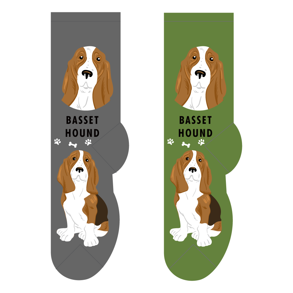 FOOZYS Fun Socks - Wholesale Socks - Women's - Basset Hound Socks0