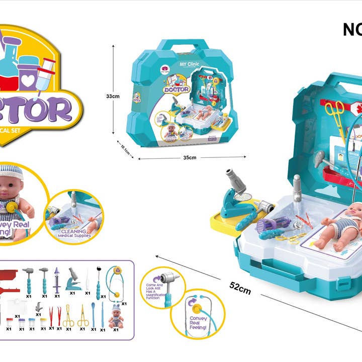 29 Pcs Premium Doctor Set with working Stethoscope Kids toy for wholesale by Toyventures