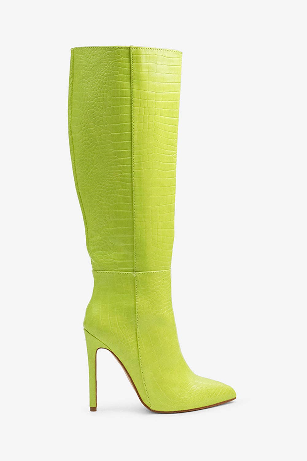 Lemonade Shoes - Wholesale Boots - Women's - ROSE - Under the Knee Crocodile Stiletto Boots4