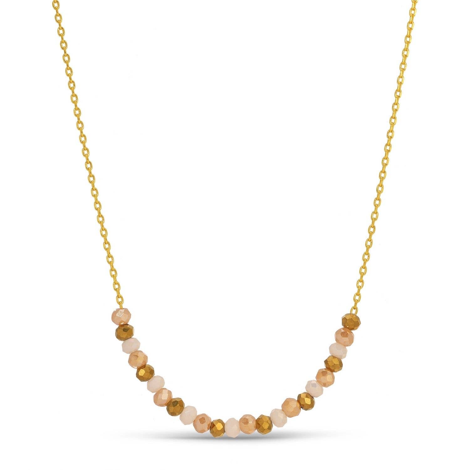 Splendid Iris - Wholesale Beaded/Pearl Necklace - Delicate Crystal Accented Necklace4