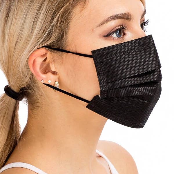 Cap Zone - Wholesale Protective Face Mask/Shield - Disposable Black Face Mask