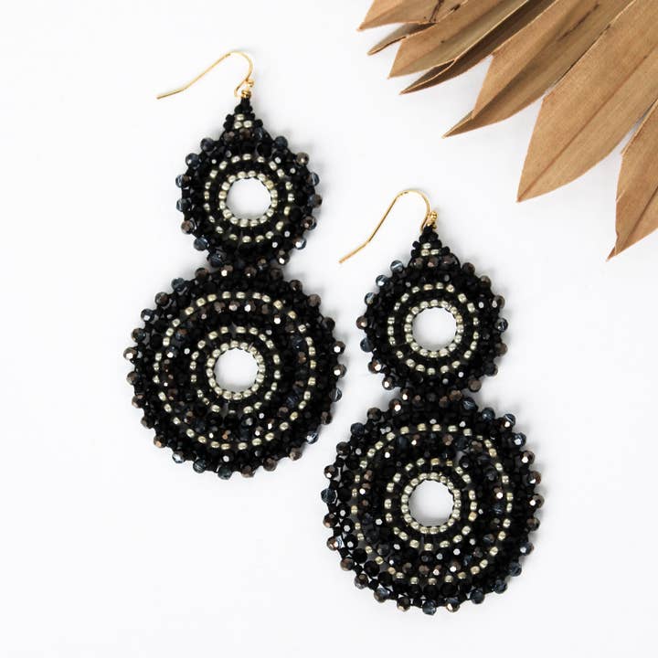 Bali Queen - Wholesale Dangle Earrings - Thai Crystal Double Circle Earrings23