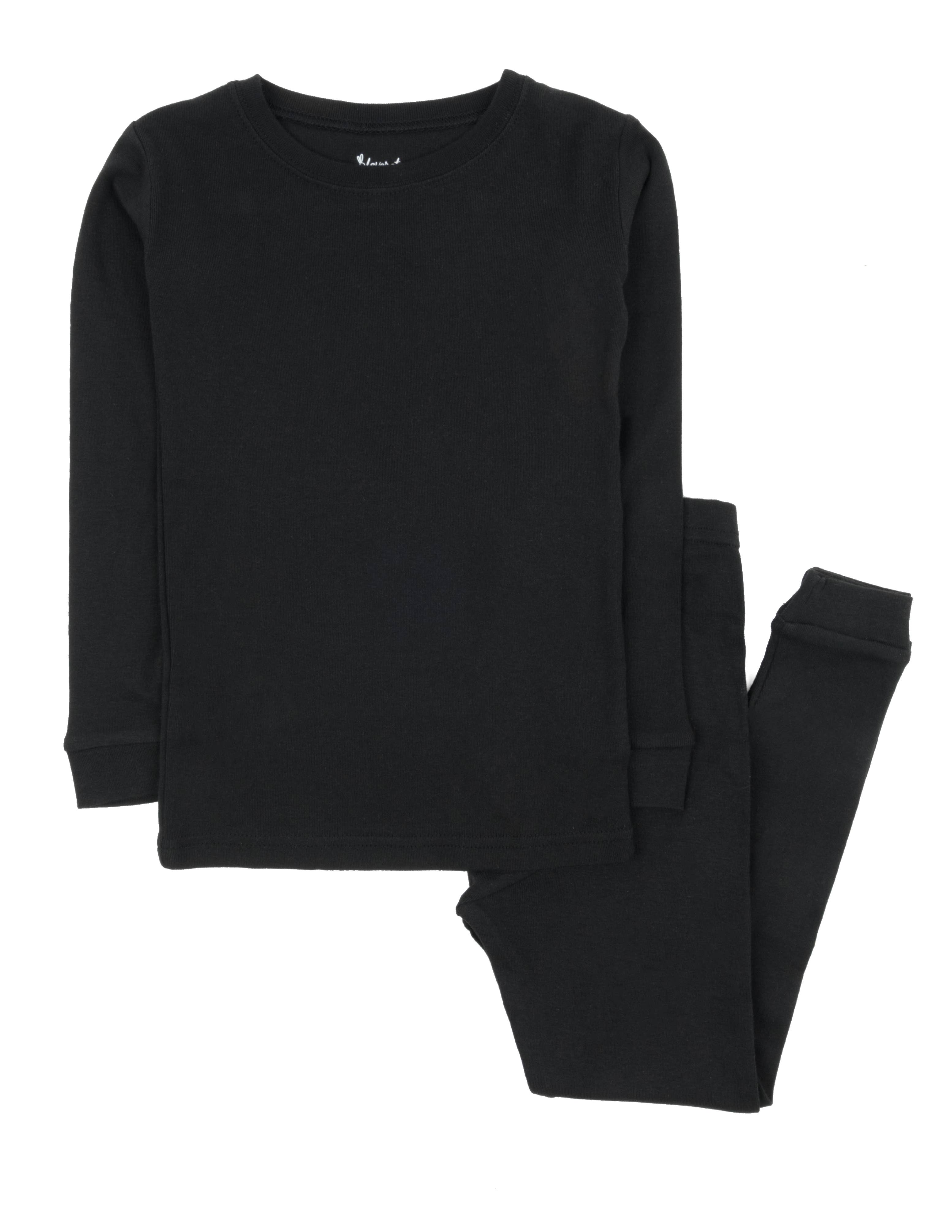 Leveret Pajamas - Vente Haut et bas de pyjama – enfant - Pyjama deux pièces en coton pour enfants Solid Neutrals1