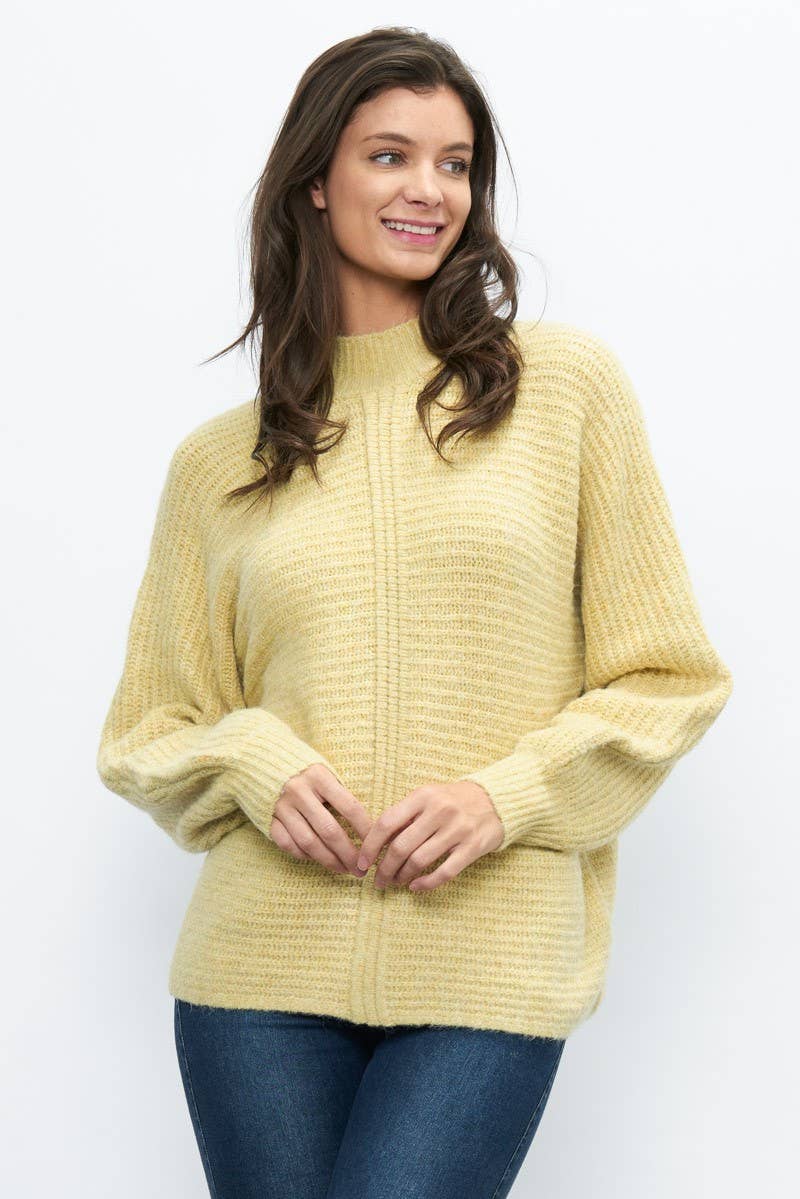 Newbury Kustom - Wholesale Knit Sweater - Women's - 10978 - FRONT SEAM DETAIL MOCKNECK SWEATER5
