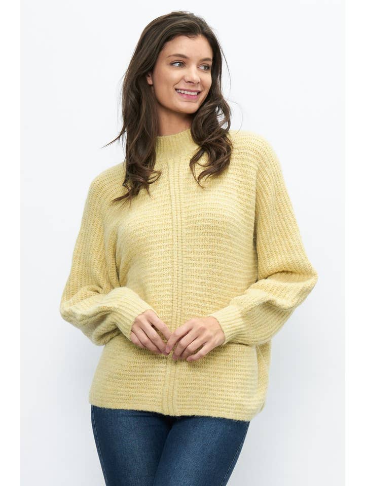 Newbury Kustom - Wholesale Knit Sweater - Women's - 10978 - FRONT SEAM DETAIL MOCKNECK SWEATER5