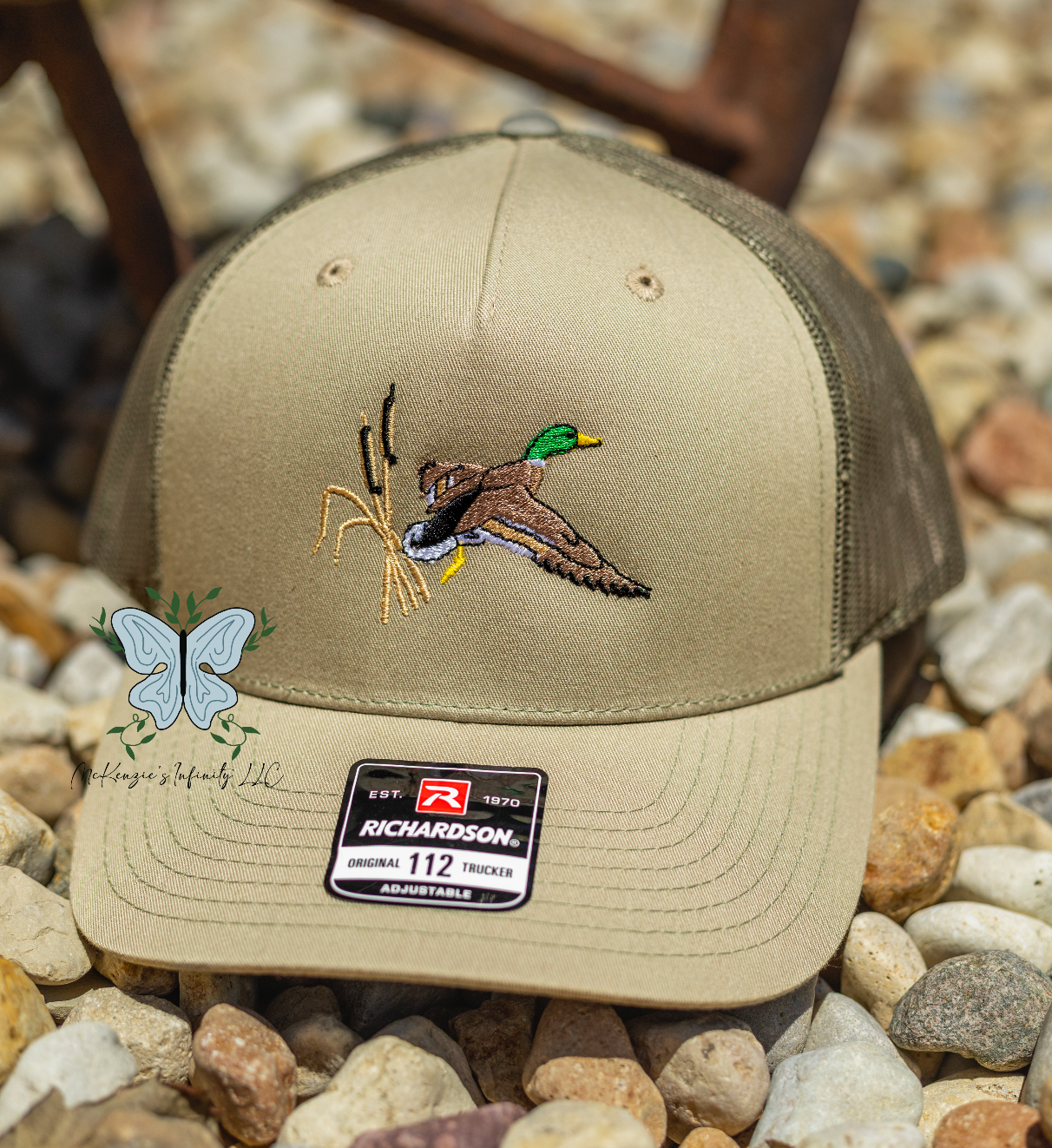 McKenzie’s Infinity LLC - Wholesale Trucker Hat - Unisex - Mallard Duck Flying Embroidered Richardson 112 | 6 Panel Trucker Cap/Hat0