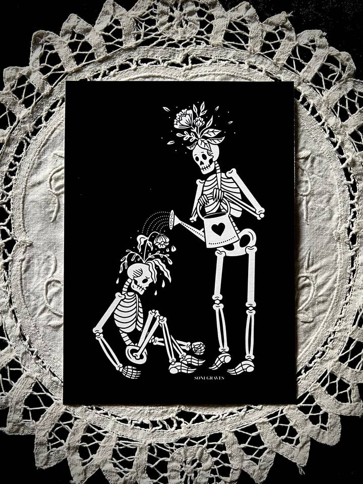 Impresión de Ayuda y Sanación, 5x7", Arte Oscuro Gótico y Espeluznante para venta al por mayor de Soni Graves