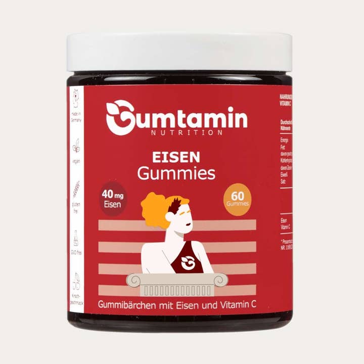 caramelle gommose al ferro con vitamina C per la vendita all'ingrosso da parte di Gumtamin Nutrition