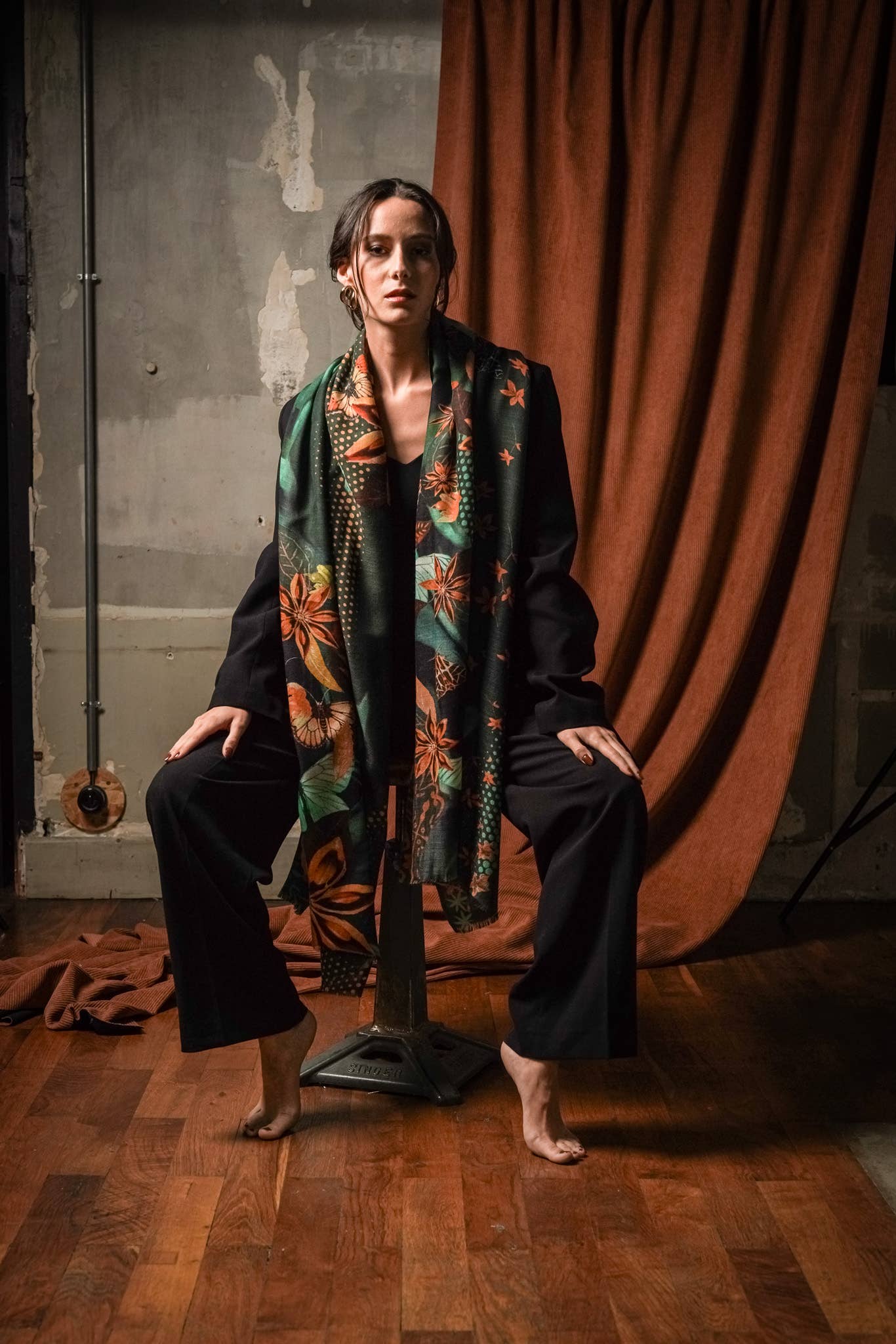 FST le french studio – wholesale Scarf – Women's – Large cashmere scarf GAIANE2