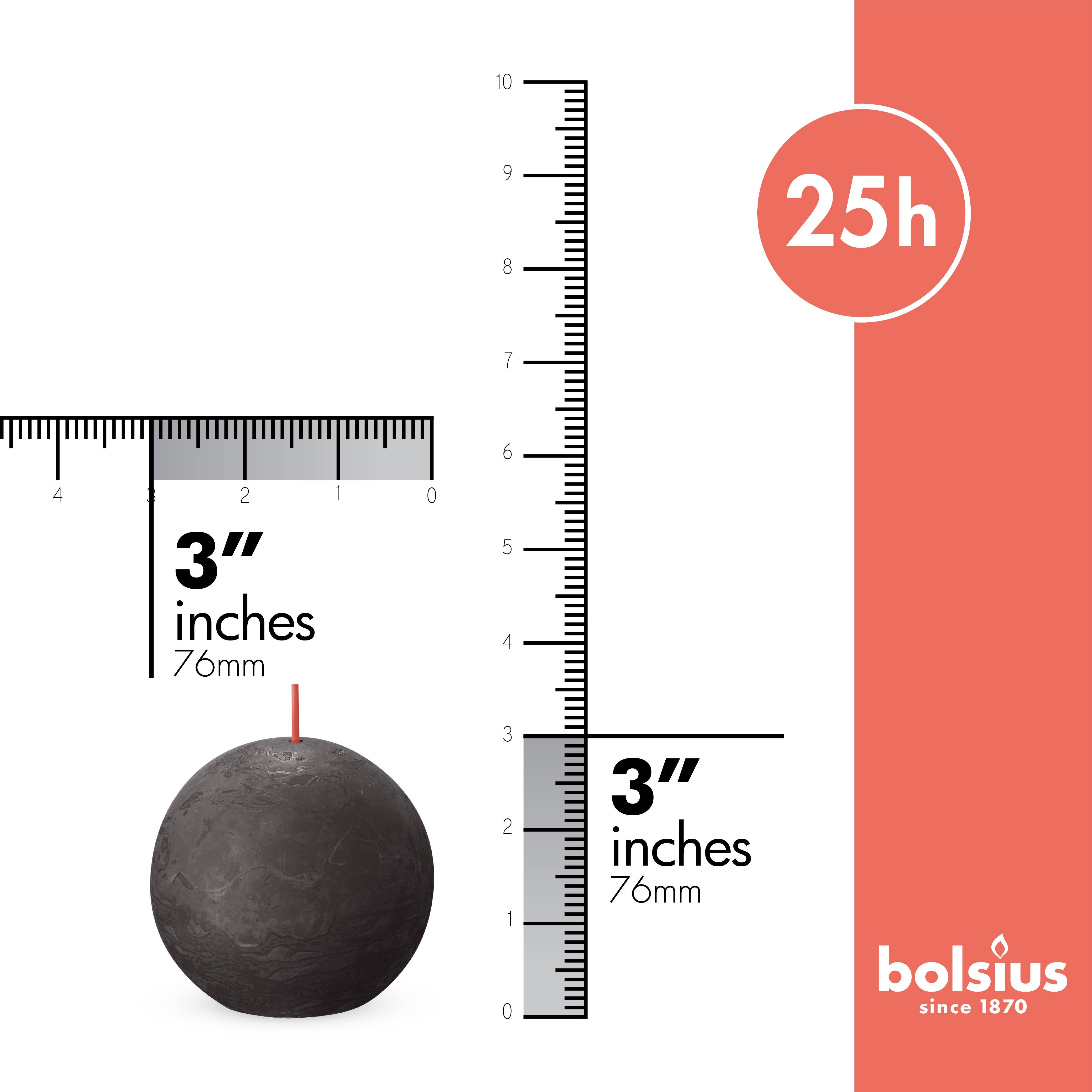 BOLSIUS – Velas de decoração por atacado – 6 Velas rústicas 3" - Inperfuted - Natural - Eco-Friendly - Cera Plant-Based - **Vendido Individualmente73