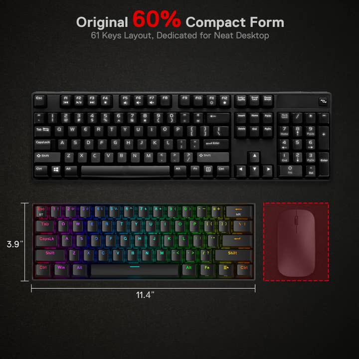 Redragon – wholesale Tangentbord – DRACONIC K530 PRO (blå strömbrytare)