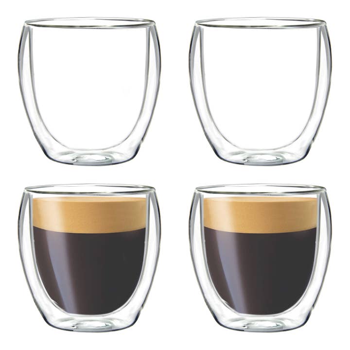 Youngever 4 Pack 3.5OZ Espresso Cups, Double Wall Thermo for wholesale by Youngever