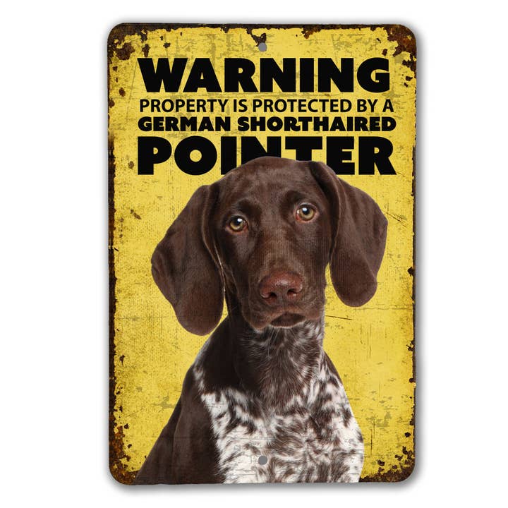 Warning German Shorthaired Pointer Sign for wholesale by Real Cool Stickers & Stuff