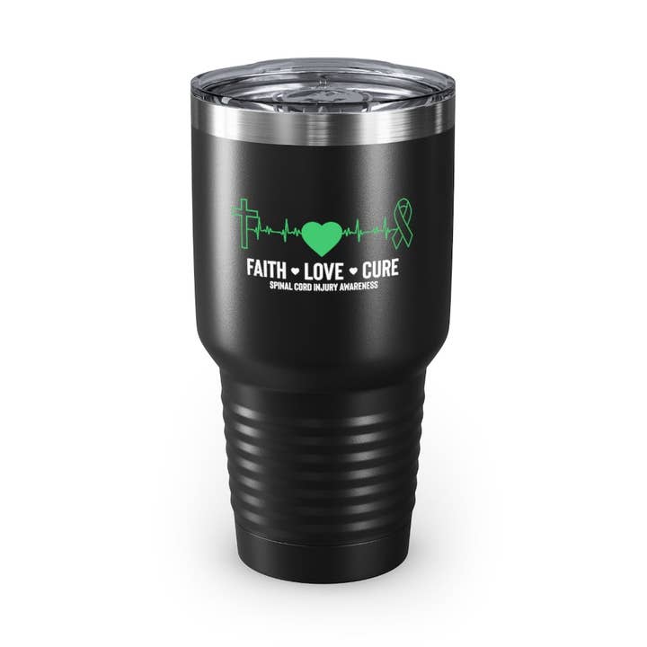 Gobelet de 30 oz en acier inoxydable, couleurs hilarantes, sensibilisation aux blessures de la moelle épinière, combat contre la maladie, humoristique, troubles de la colonne vertébrale, soutien aux passionnés pour la vente par Teegarb LLC