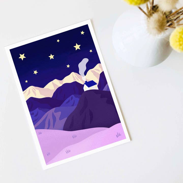 Póster artístico - Luces nocturnas para venta al por mayor de Sentient Stories