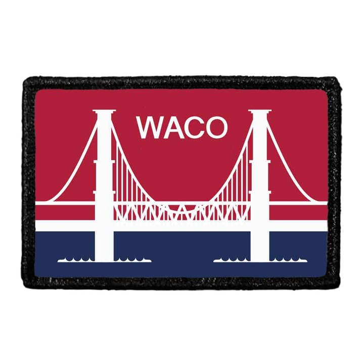 Toppa rimovibile con bandiera della città di Waco, colore per la vendita all'ingrosso da parte di Pull Patch