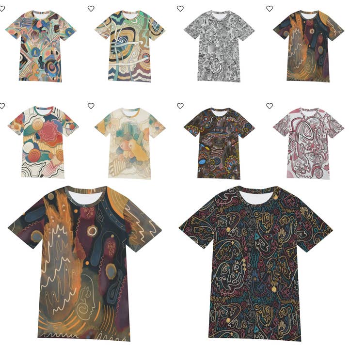 Men's T-Shirt Mix Pack (9 Shirts) for wholesale by All Around Artsy