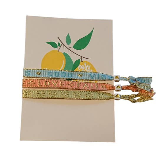 Armband Textilband Gratulationskort Citron för wholesale av Sansira Jewelry