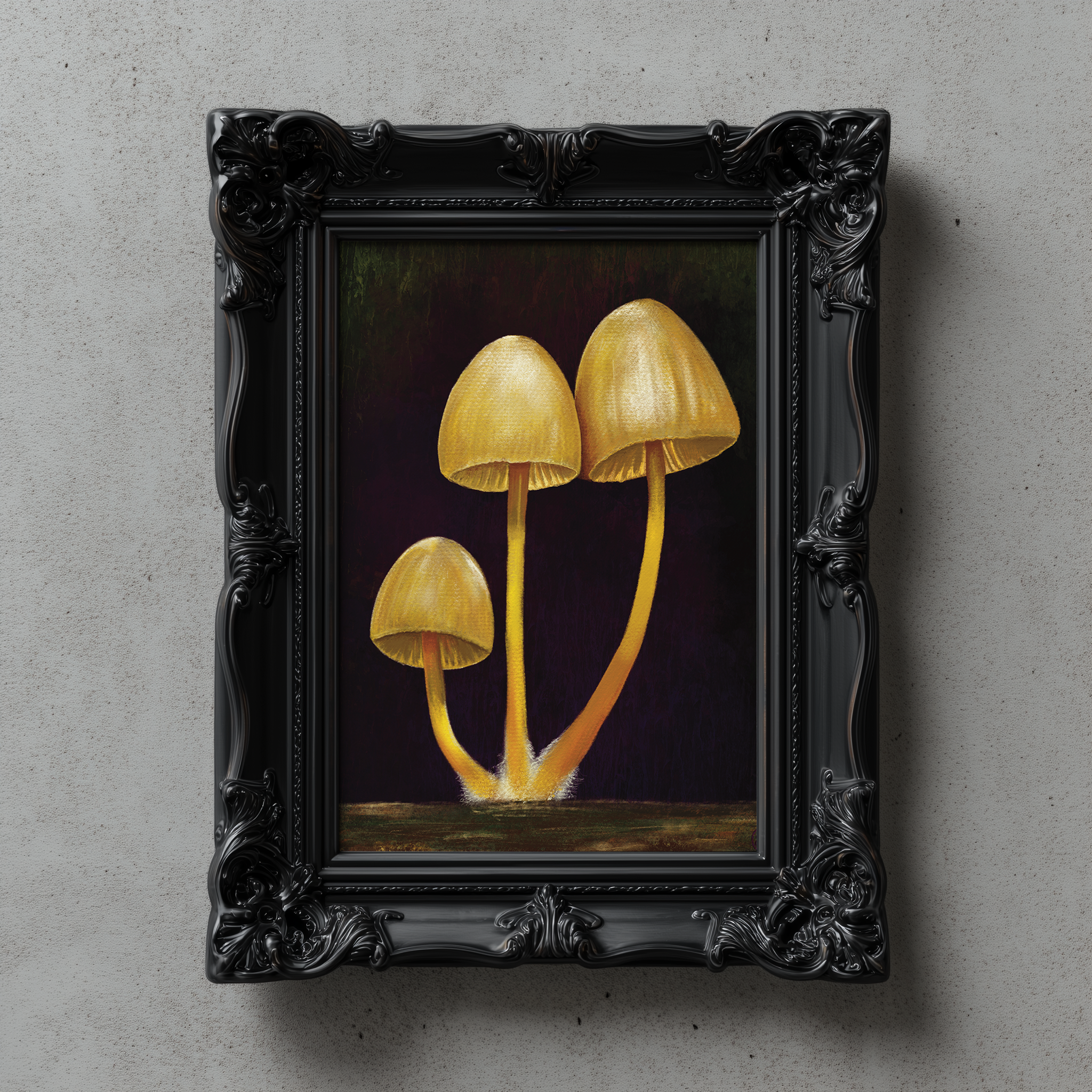 Imaginarium Arts - Wholesale Art Print - Lustrous Yellow Toadstools Fine Art Print, 8x10 2