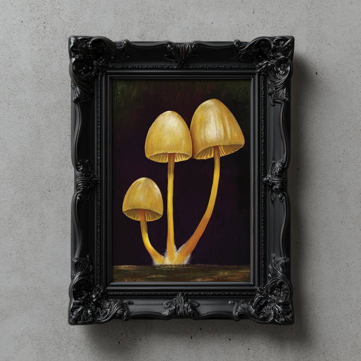Imaginarium Arts - Wholesale Art Print - Lustrous Yellow Toadstools Fine Art Print, 8x10 2