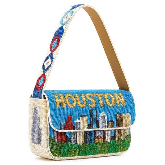 Houston City Bag, Beaded Houston Purse, City Inspired Bag for wholesale by GiftsbyPR