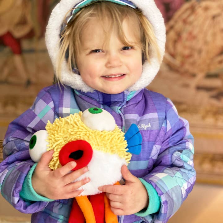 Mutasia - Vente Peluche – enfant et bébé - Peluche Pudgie (Pufferfish-Perruche)