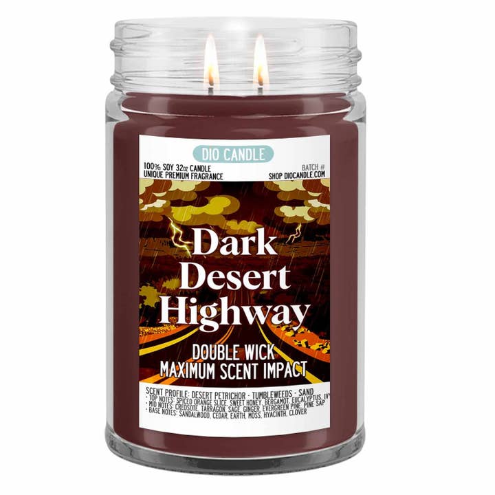 Dio Candle Company - Wholesale Jar/Filled Candle - Dark Desert Highway Candle1