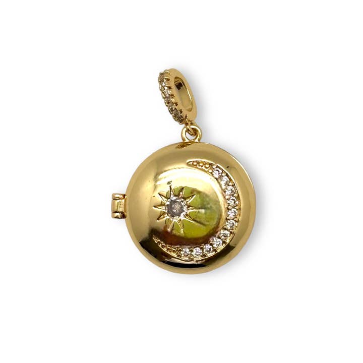 Shiver + Duke - Wholesale Pendant/Charm Necklace - Star and Moon Locket