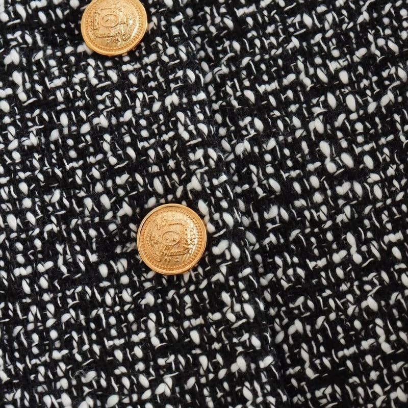 AZSHOP Trading LLC - Wholesale Jacket - Women's - Button-Up Tweed Jacket with Pockets7