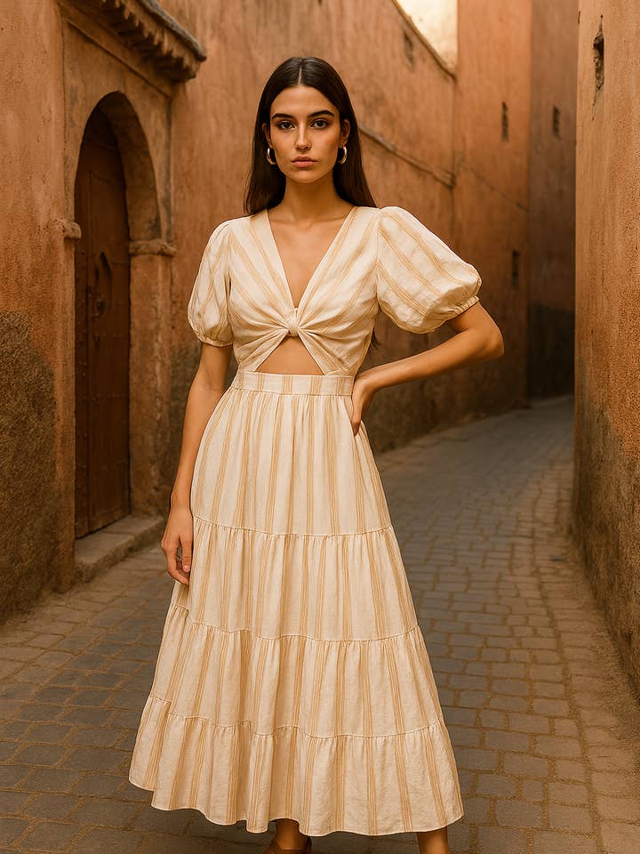 Daphnea - Wholesale Dress - Women's - 31935 TANGERINE DRESS