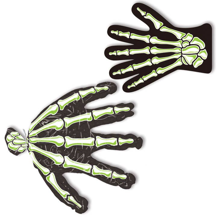 Beistle - Wholesale Party Favor Bag/Box - Skeleton Hand Treat Bags, 9" x 11", 10/pack
