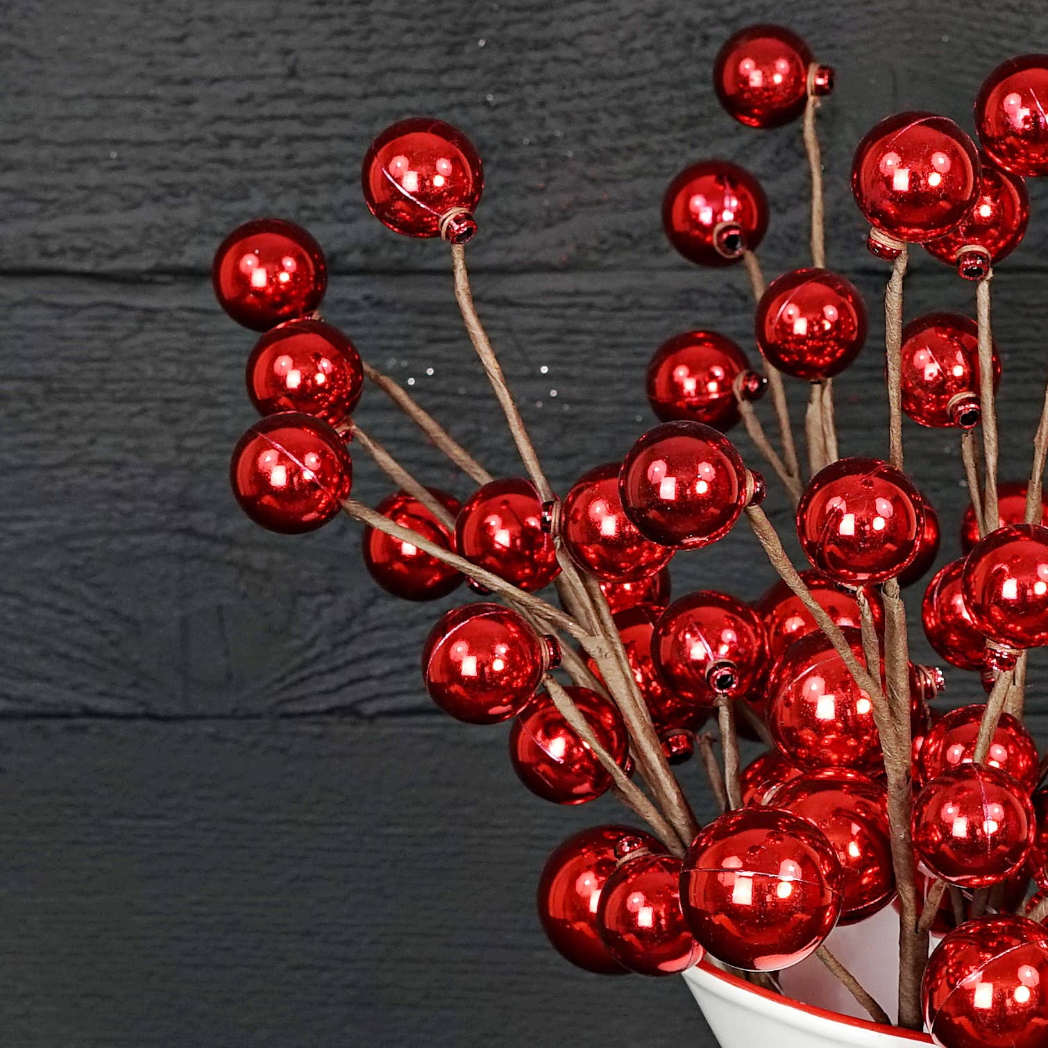 Holiday Depot Inc. - Wholesale Christmas Decoration - ISB60991- 19in Ornament Ball Spray-RED-6