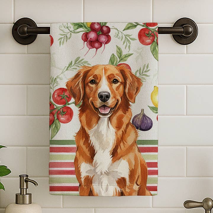 Caroline's Treasures - Wholesale Hand Towel - Orange Nova Scotia Duck Tolling Retriever Vegetables Towel0