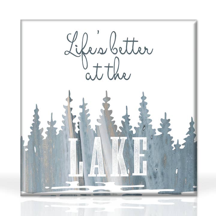 Aimant métallique Fluidity Lake 3 « x 3" pour la vente par Fluidity Drinkware