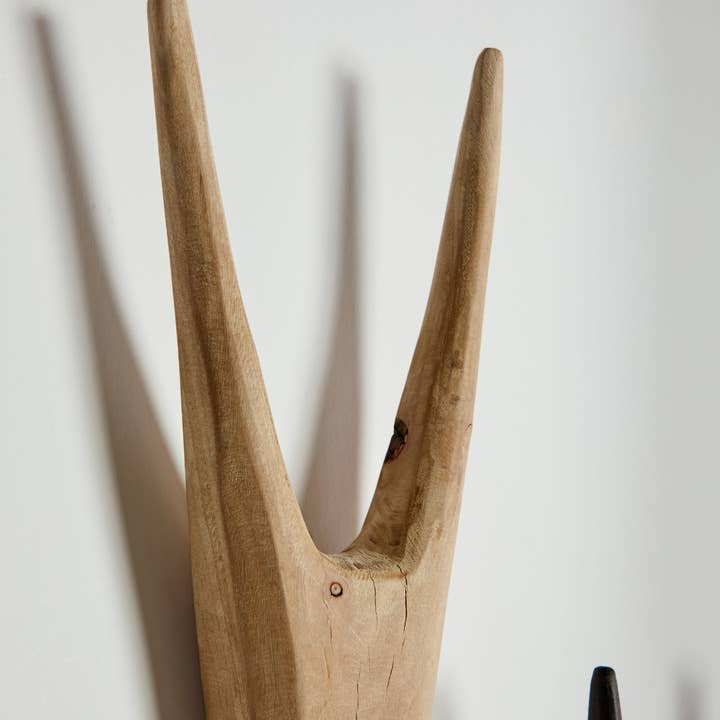 kanju Interiors - Vendita all'ingrosso Gancio da parete - Scultura da parete in legno Bokkie Head5