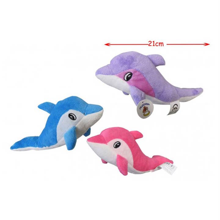 20 cm Velvet Dolphin Plush for wholesale by TSJJ