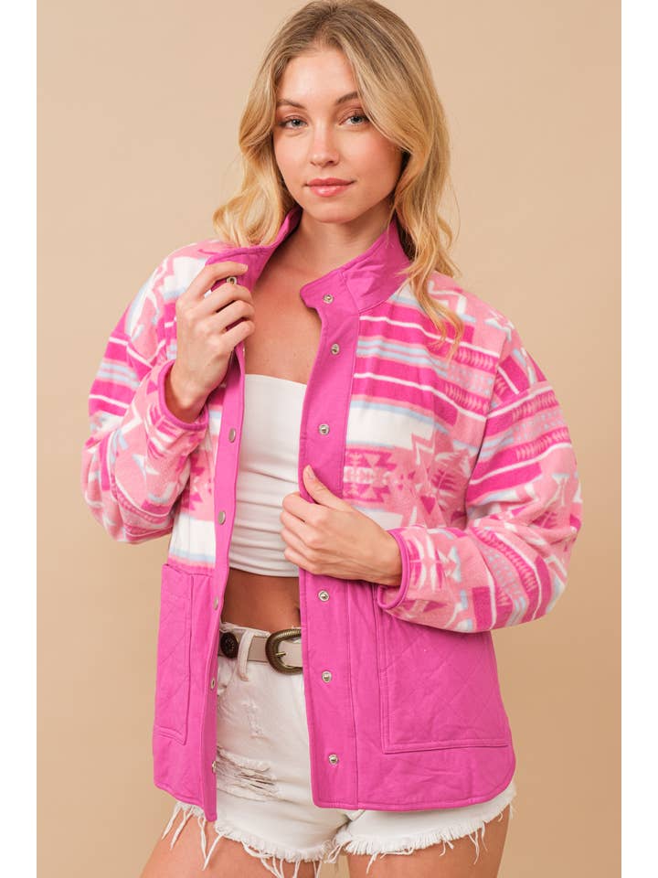 Blue B - Wholesale Fleece - Women's - 34348J - Blue B Aztec Exclusive Quilted Fleece Jacket12