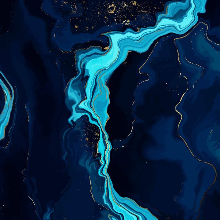 Dark Blue Marble Wallpaper, Gold Abstract Mural, Oversized Custom Size Wall Art, Non-Woven, Non-Adhesive, Modern Wall Paper, Removable for wholesale by Walloro Luxury Embossed Wallpaper