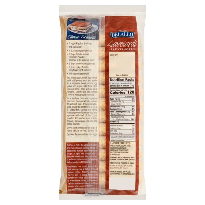 Delallo - Wholesale Cookie - Savoiardi Lady Fingers 7oz