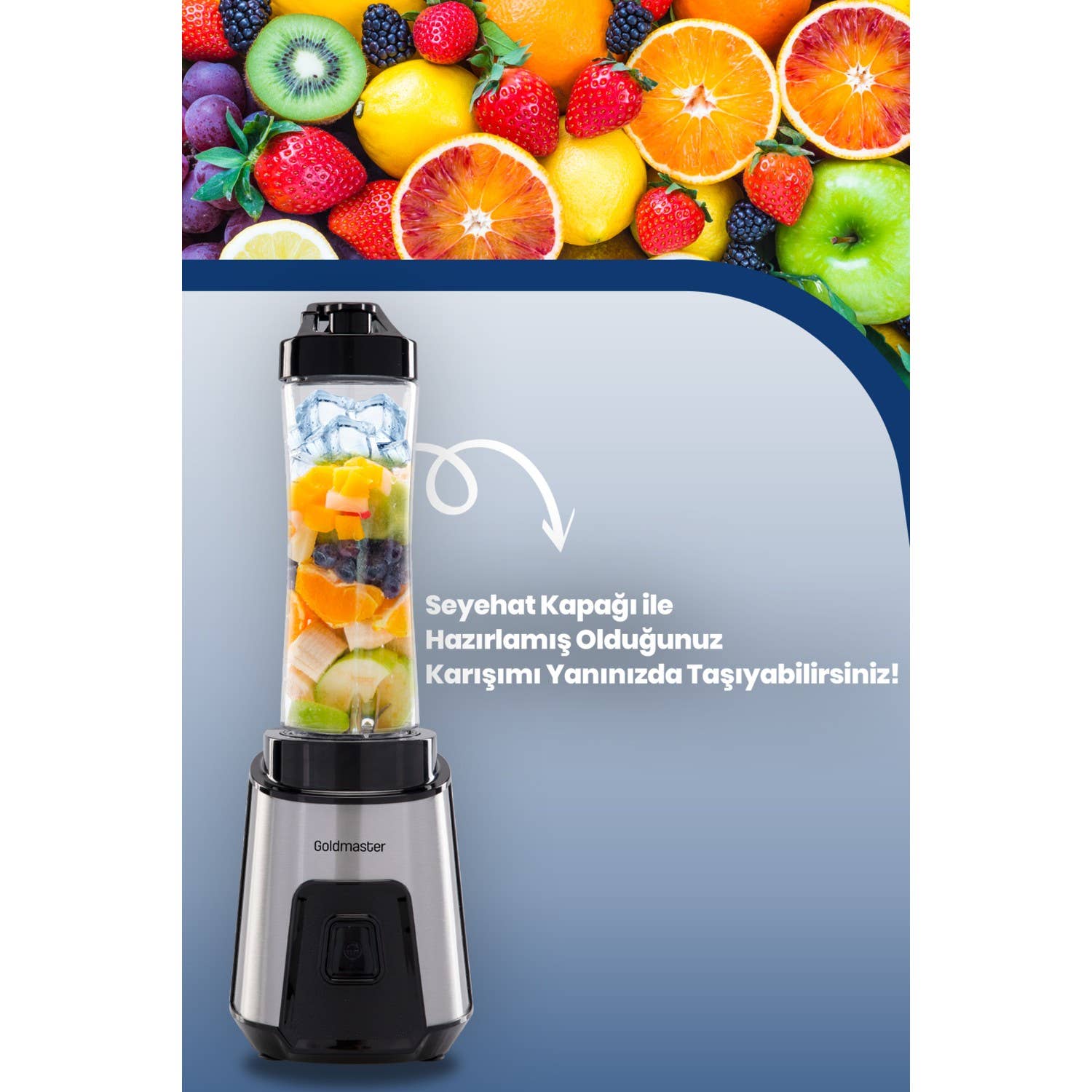 Gri Goldmaster Mixup GM-7259 Persoonlijke Blender RVS voor groothandel op Faire2