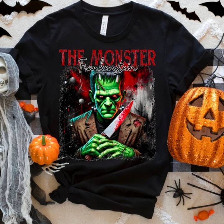 Frankenstein Character Shirt, Halloween Shirt, Adult Hallowe for wholesale by Alaridesign