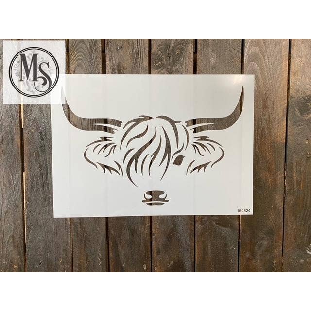 Muddaritaville Studio - Wholesale Stencil/Craft Die - M0324 Highland Cow - Female