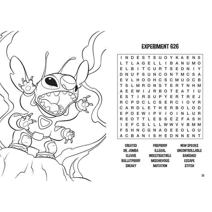 Simon & Schuster - Wholesale Coloring Book - Adult - Disney Stitch Word Search and Coloring Book by Editors of Thunder Bay Press