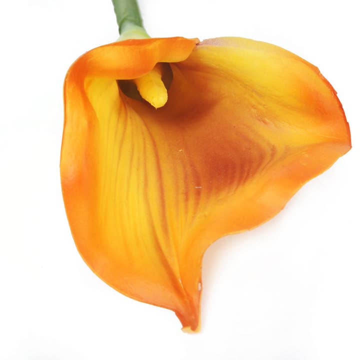 Closer2Nature – wholesale Artificial flowers – Artificial 94cm Single Stem Orange Calla Lily5