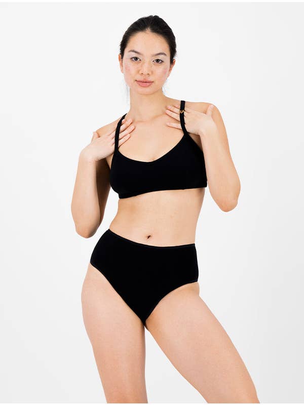 Black Ebony Mina bra - Organic Cotton - Black-Ebony for wholesale on Faire5