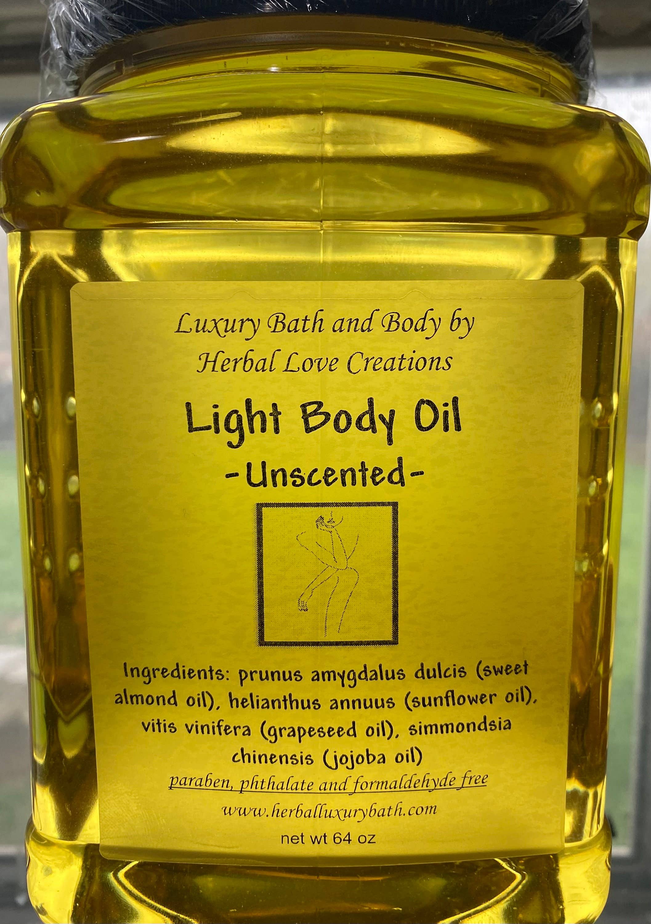 Herbal Love Creations- Luxury Bath and Body - Wholesale Bath/Body Oil - Half Gallon Wholesale Light Body Oil - Bottle3