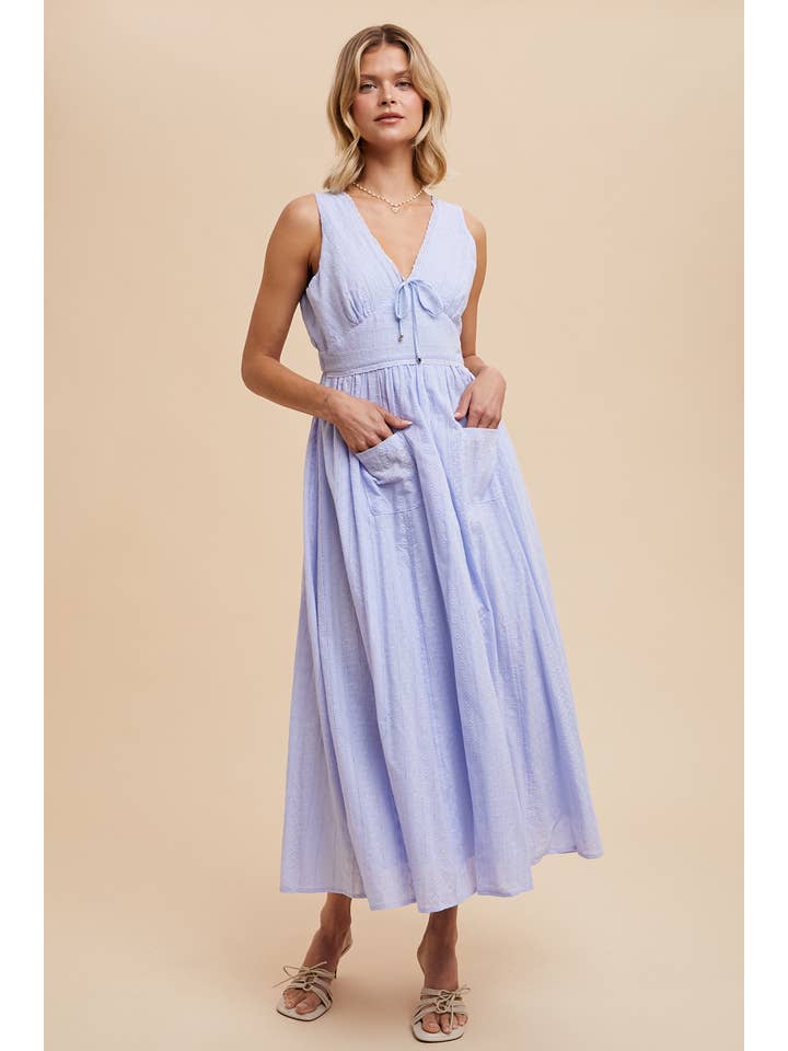 In Loom - Wholesale Dress - Women's - COTTON EYELET SLEEVELESS DRESS